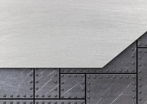 Fondo de metal gris oscuro con textura cepillada, 3d, ilustración — Foto de Stock