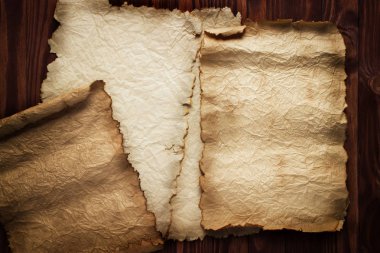 Eski kağıt ahşap masa, metin için arka plan aşınmış