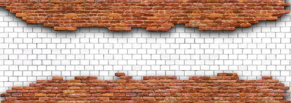 Textura de pared de ladrillo destruido de los bloques de piedra para el fondo — Foto de Stock