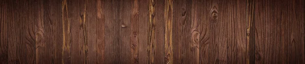Aged wooden texture, panoramic wood background for site header — Stock Photo, Image