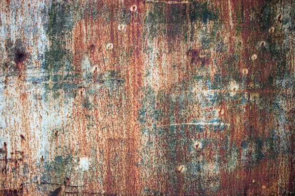 Texture rustic iron, peeling paint on rusty metal — Stock Photo, Image