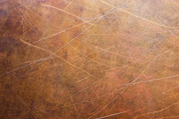 Metal sheet stripped, texture of copper old plate — Stock Photo, Image