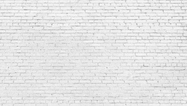 white brick wall background, texture of whitened masonry