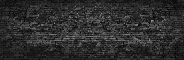 black brick wall of panoramic view in high resolution