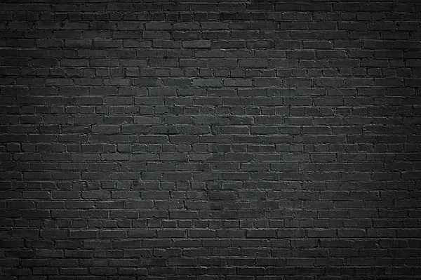 Черная кирпичная стена, кирпичный фон для дизайна — стоковое фото