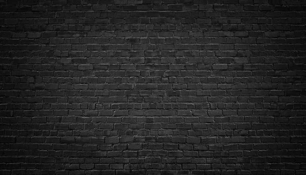 Black brick wall background. texture dark masonry — Stock Photo, Image