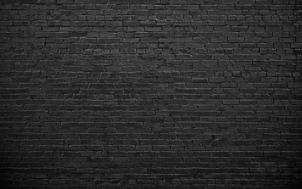 Black brick wall, brickwork background for design — Stock Photo, Image