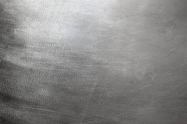 Fırça deseni ile gümüş metal arka plan, çelik levha — Stok fotoğraf