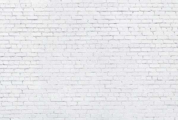 White brick wall background, texture of whitened masonry — Stock Photo, Image