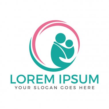 Çocuk anne bakım logosu.