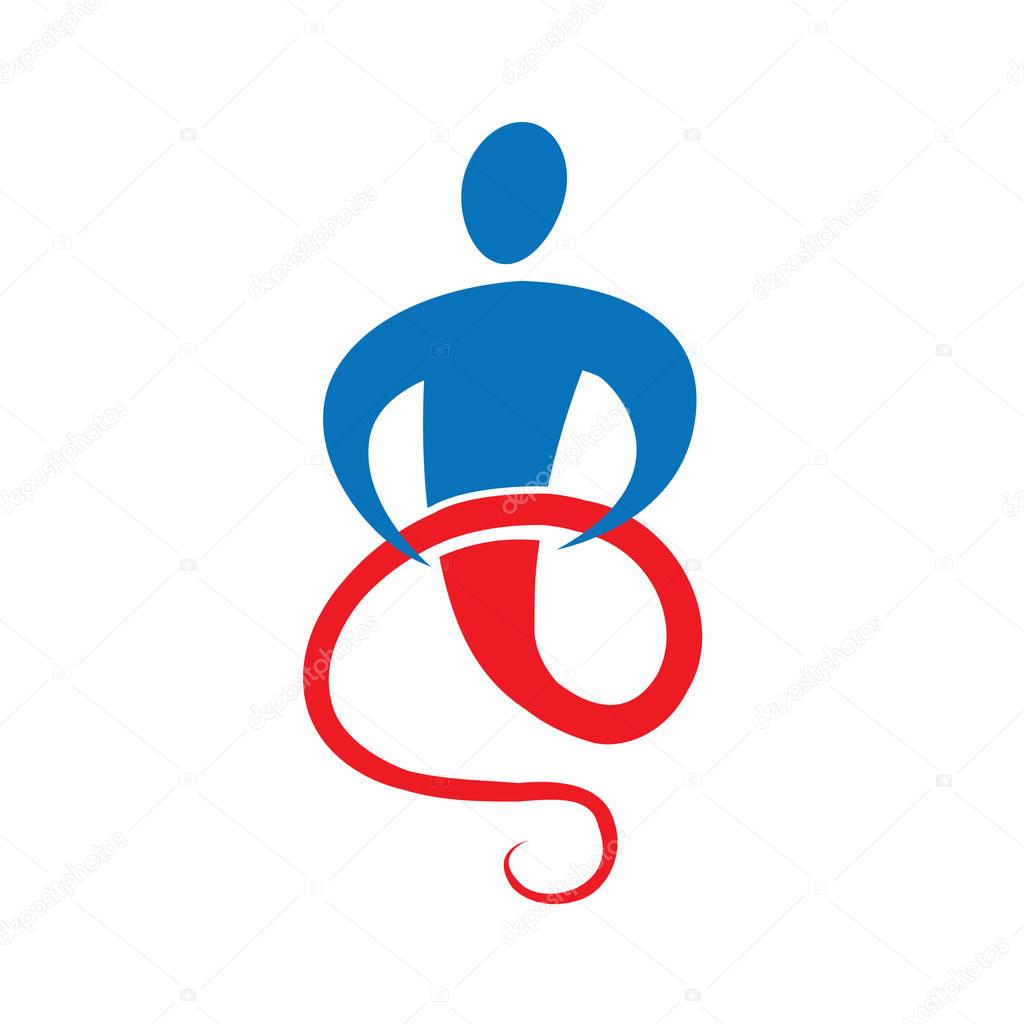 Magic Fantasy genie concept logo.