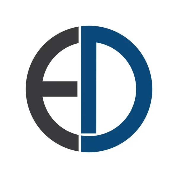 Ed betű céges logó. — Stock Vector