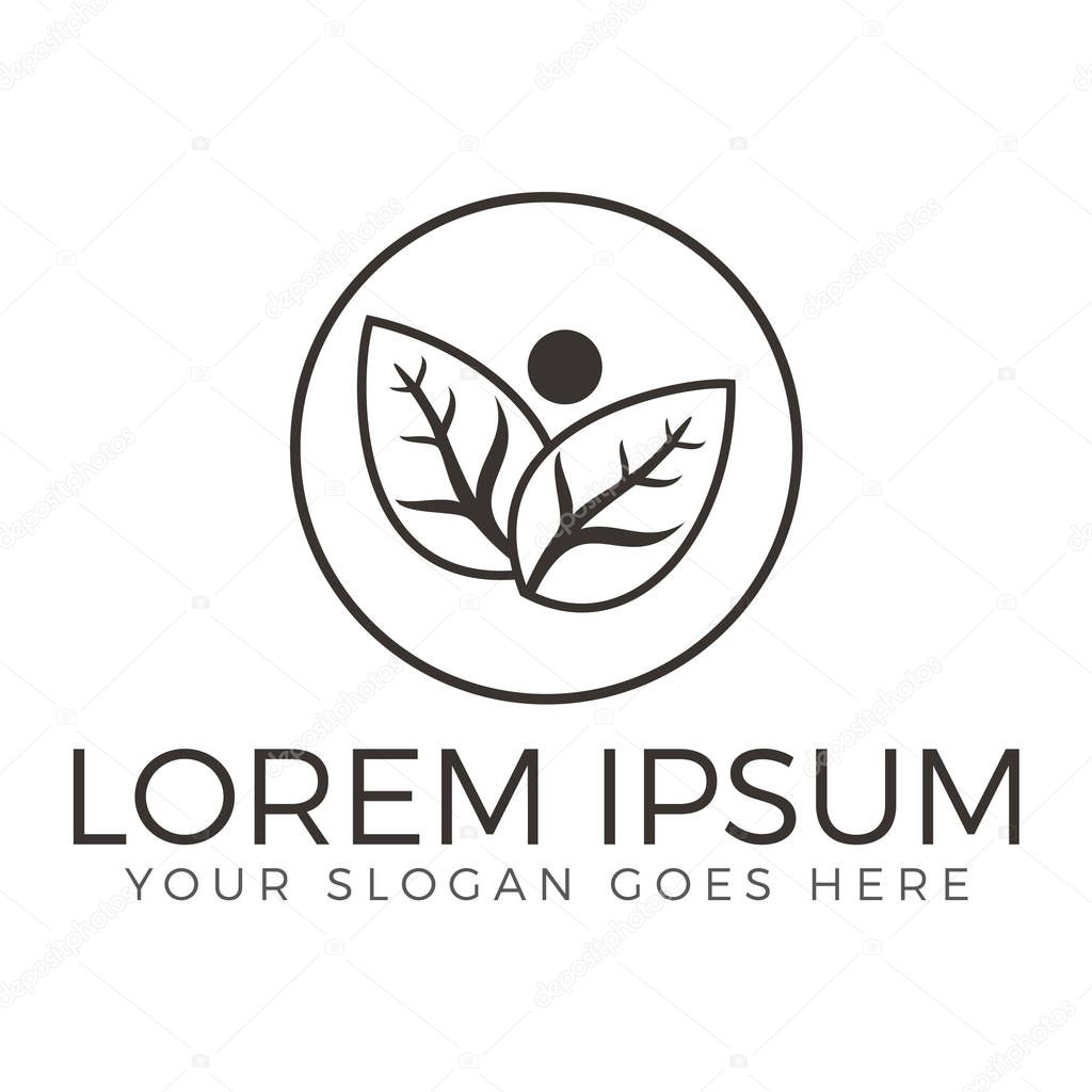 Spa, Wellness, Massage center and holistic center logo.