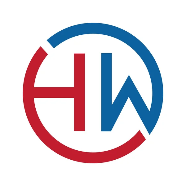 Logo lettre HW . — Image vectorielle