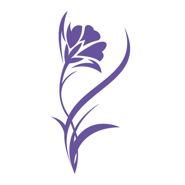 Iris fleur logo design . — Image vectorielle