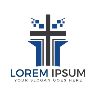 Vektör logo tasarımı çapraz.