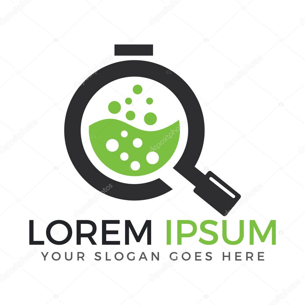 Laboratory equipment vector logo.