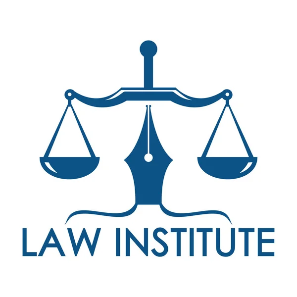 Логотип права и справедливости . — стоковый вектор