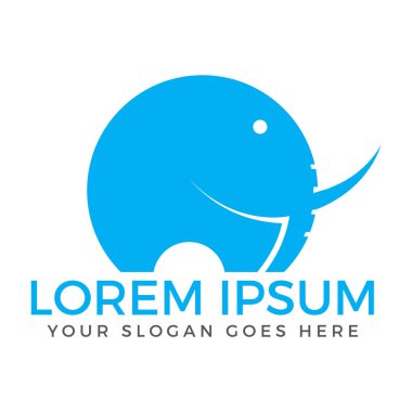 Fil logo tasarım vektör.