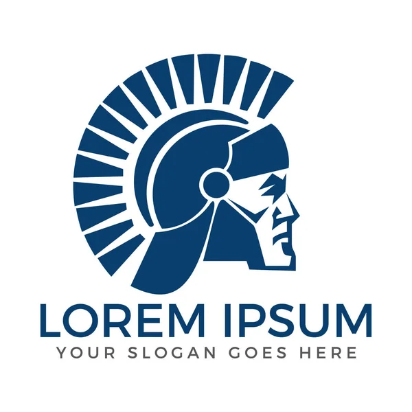 Spartalı savaşçı vektör logo tasarımı.