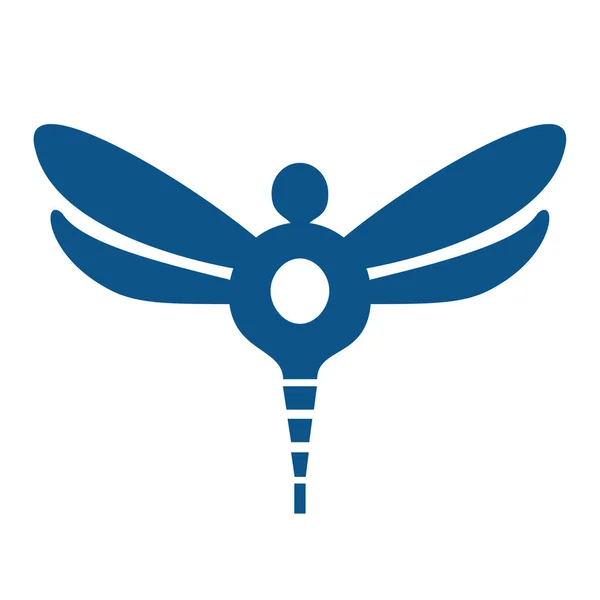 Diseño del logo Dragonfly vector . — Vector de stock