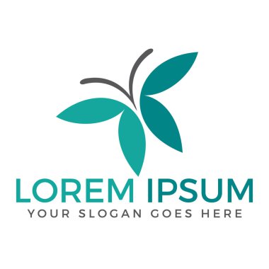 Kelebek Logo Tasarım soyut vektör şablonu.