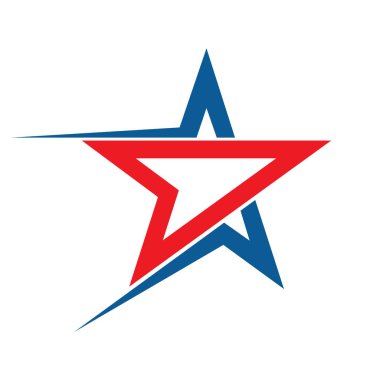 Vektör yıldız logo tasarımı.