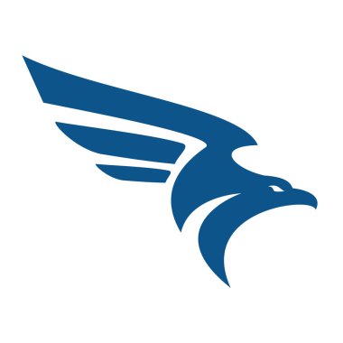 Şahin kuş logosu soyut tasarım şablonu.