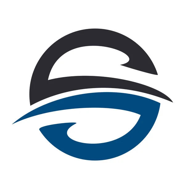 S harfi logo tasarım şablonu elementleri.