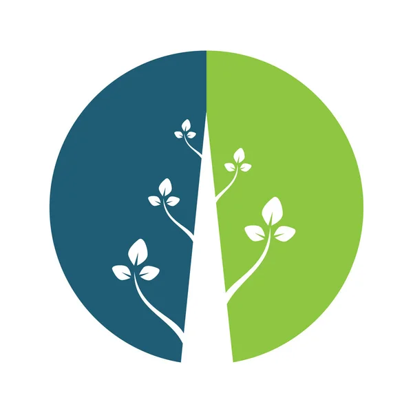 Abstrakte Pflanzenvektor Logo Design. — Stockvektor