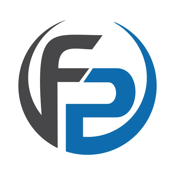 FP Lettre logo d'entreprise design vectoriel . — Image vectorielle