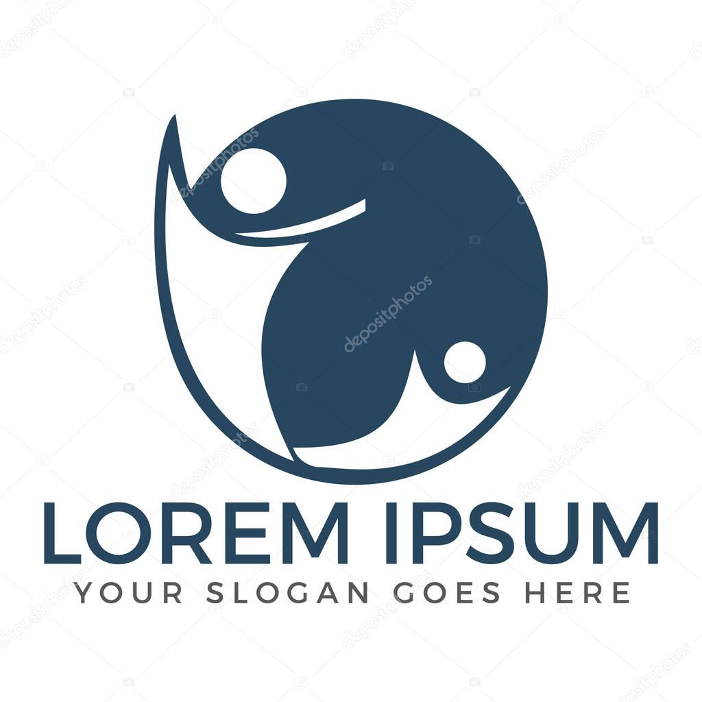 Healthy and fit person logo.