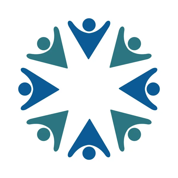 Ludzie logo sieci społecznej symbole dla biznesu. — Wektor stockowy