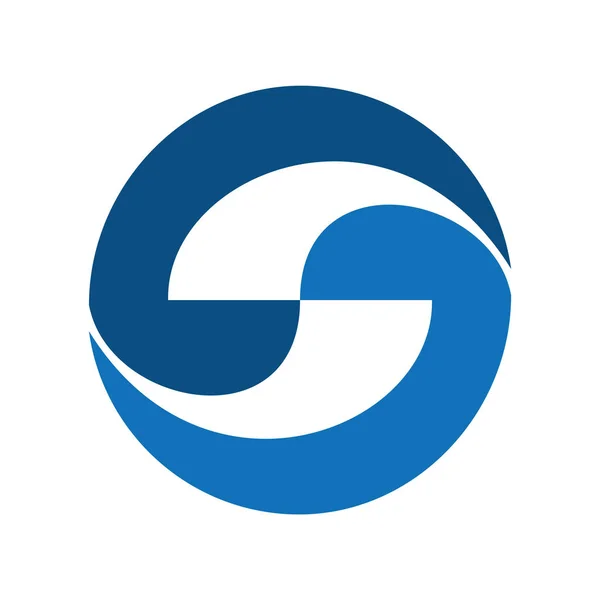 S harfi logo tasarım şablonu elementleri.