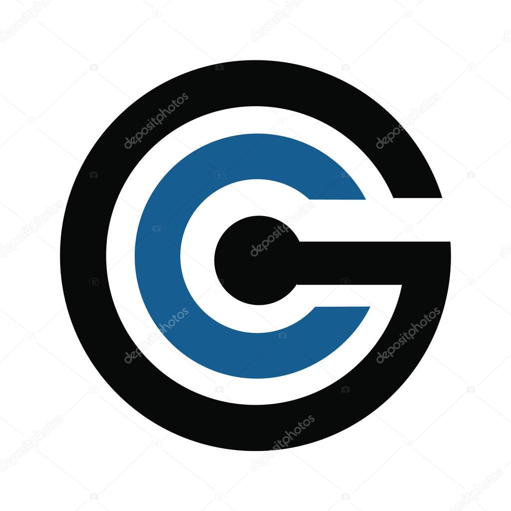 Initial letter C and G business vector logo design template.