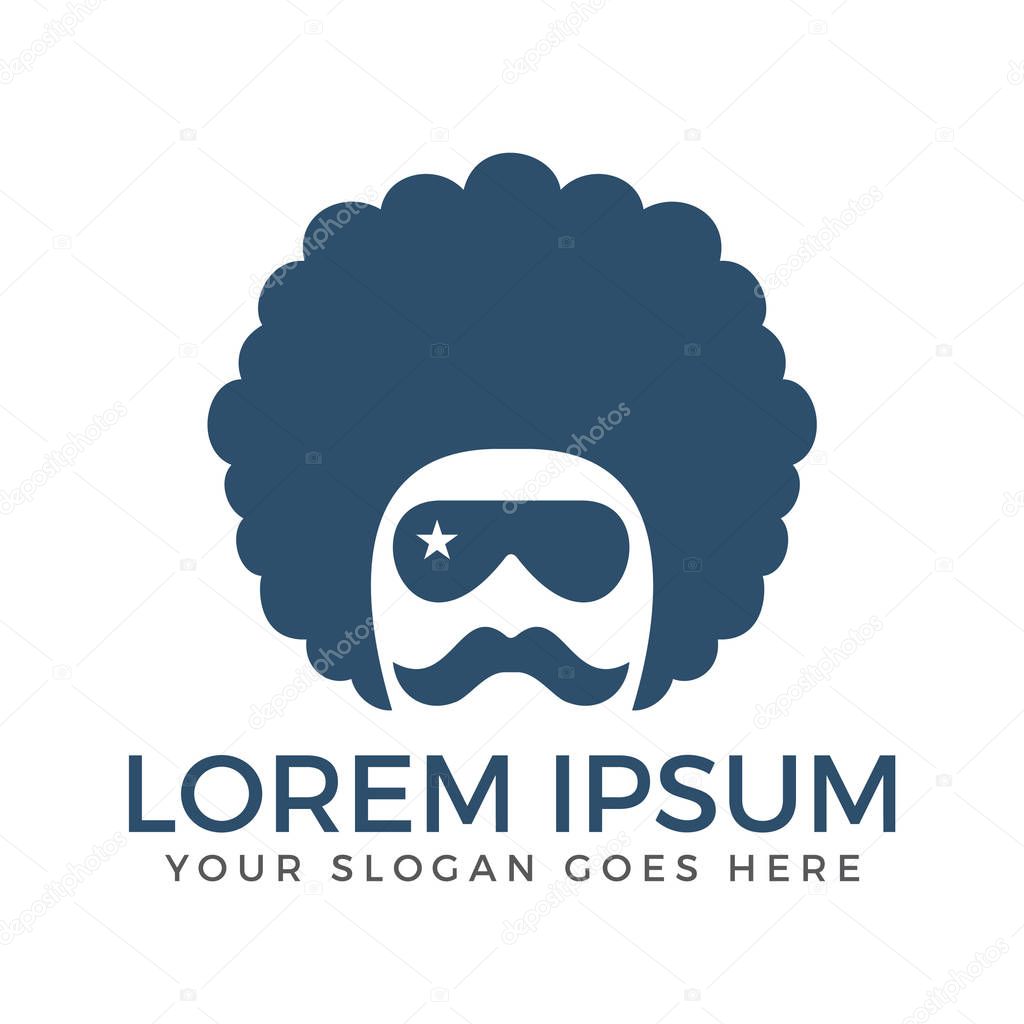 Human character vector logo design template.