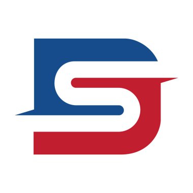 D harfi ve S vektör logo tasarımı.