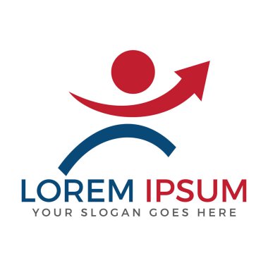 İşadamı ve grafik vektör logo tasarımı. 