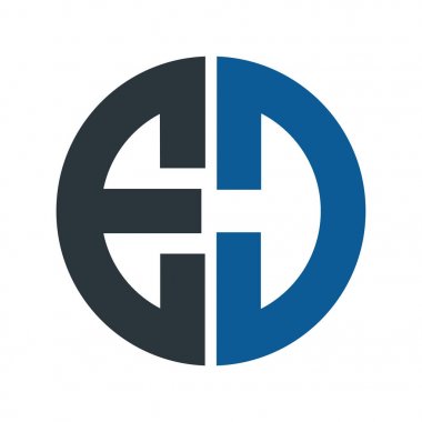 Ed iş şirket vektör logo tasarımı mektuplar.