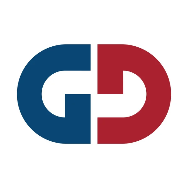 GD Modern iş mektubu vektör logo tasarımı.