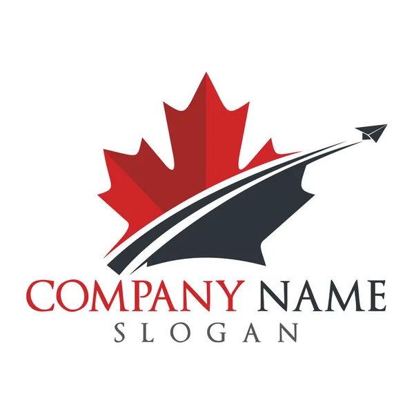 Canada travel logo design. — Stock Vector