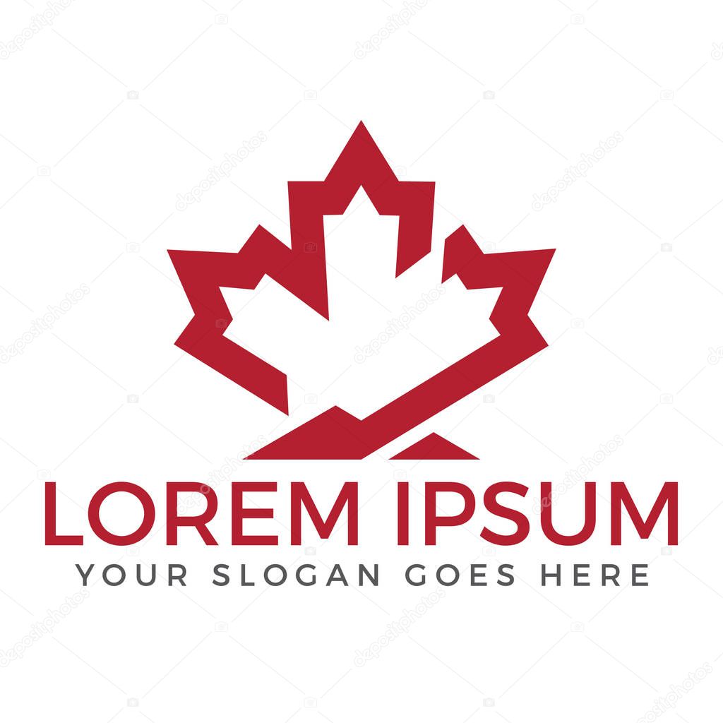 Canada symbol logo design template.