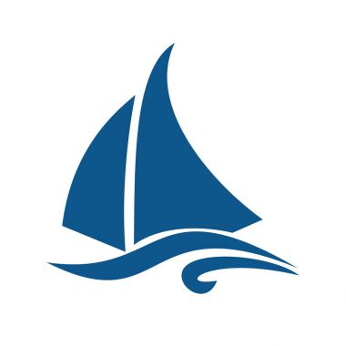Yelken gemi logo tasarımı. Yat logosu.