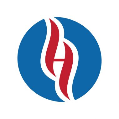 H harfi bütünsel vektör logo tasarımı.