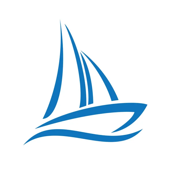 Yelken gemi logo tasarımı. Yat logosu.
