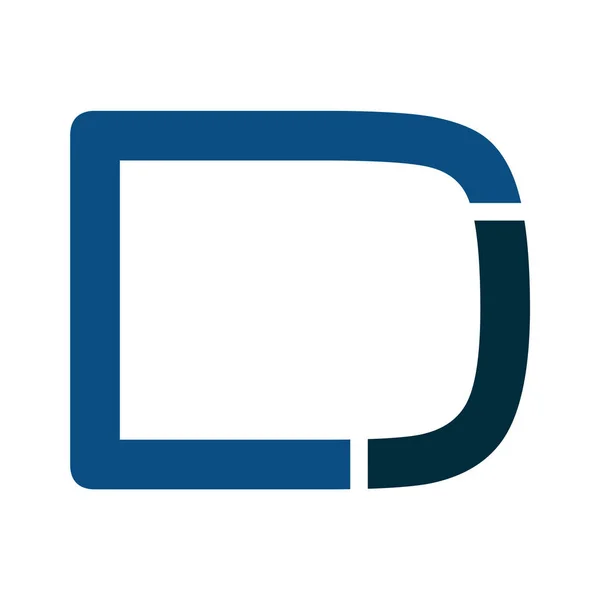 Dj modernes Business Letter Logo Design. — Stockvektor