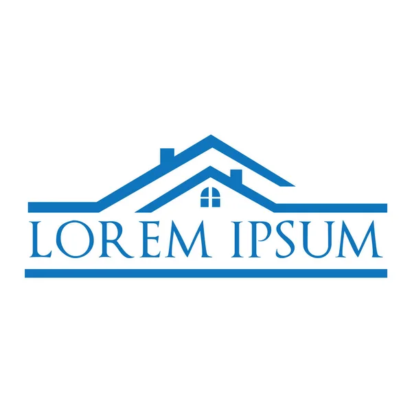 Логотип нерухомості. Дизайн логотипу нерухомості та будівництва . — стоковий вектор