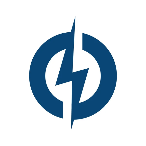 Kreis Blitz-Logo-Design. — Stockvektor