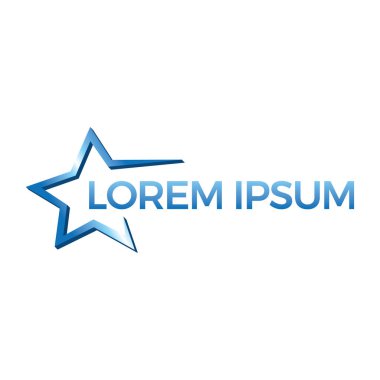 Vektör yıldız logo tasarımı. Lider patron yıldız, kazanan, yıldız derecelendirmesi, sırası. Yıldız Astroloji sembolü.