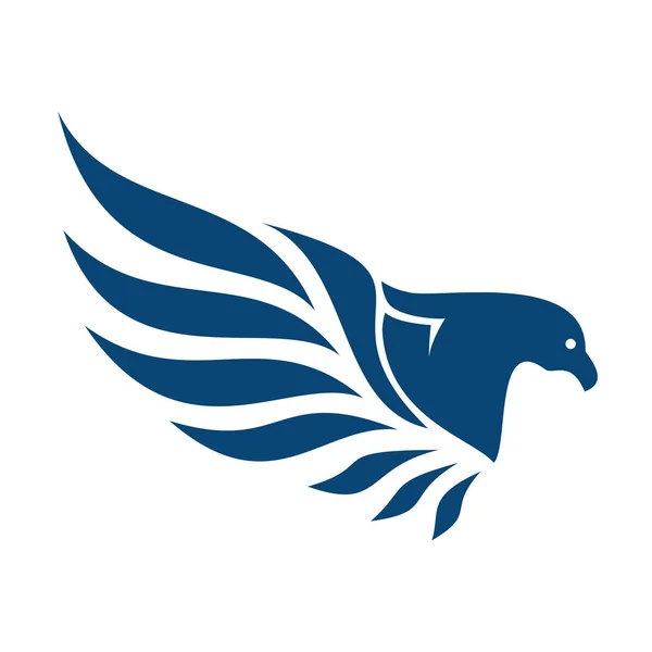 Eagle or Hawk Bird Logo abstract design vector template — Stock Vector